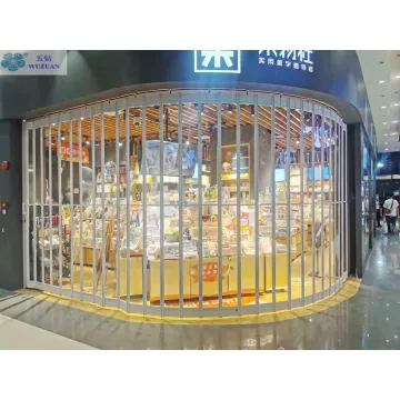 Porte de pliage en cristaux transparents commerciaux